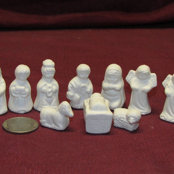 Ready to Paint Ceramic Nativity Etsy