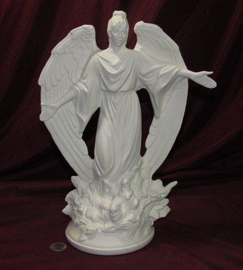 Ceramic Bisque Upaint Summer Angel With Hair Bun Unpainted Etsy