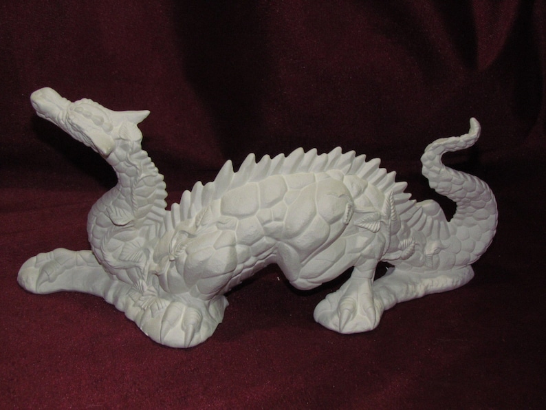 Ceramic Bisque Earth Dragon Ready to Paint U Paint Fantasy Etsy