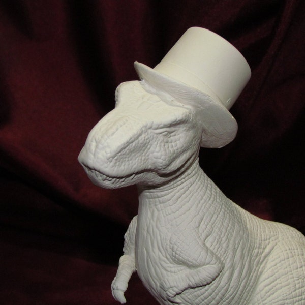 Ceramic Bisque U-Paint T Rex In A Top Hat  Ready To Paint Unpainted DIY