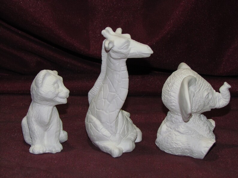 Ceramic Bisque Upaint African Animal Crackers Ready to Paint Etsy
