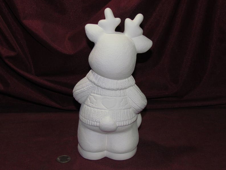 Ceramic Bisque Reindeer Deer Boy Upaint Christmas Ready to Etsy