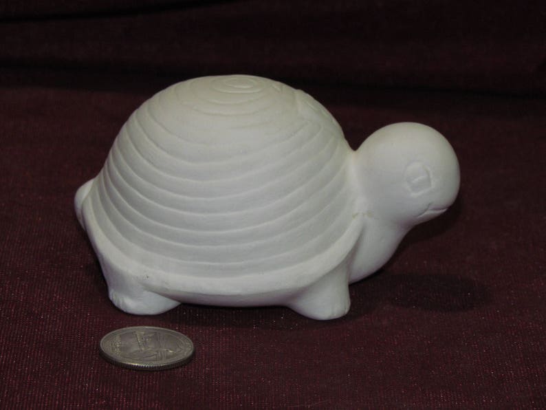 Ceramic Bisque UPaint Small Turtle with a butterfly on one Etsy