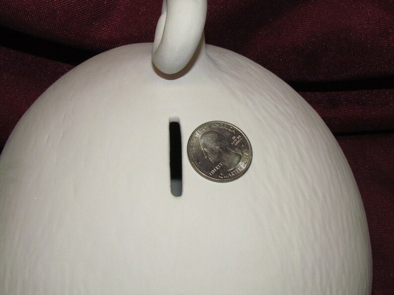 Ceramic Bisque UPaint Piggy Pig Bank Lying On Belly Unpainted Ready To