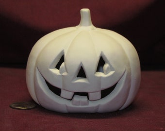 Ceramic Bisque U-Paint Small Pumpkin Jack O Lantern Halloween Fall  ~ Ready to Paint Unpainted DIY