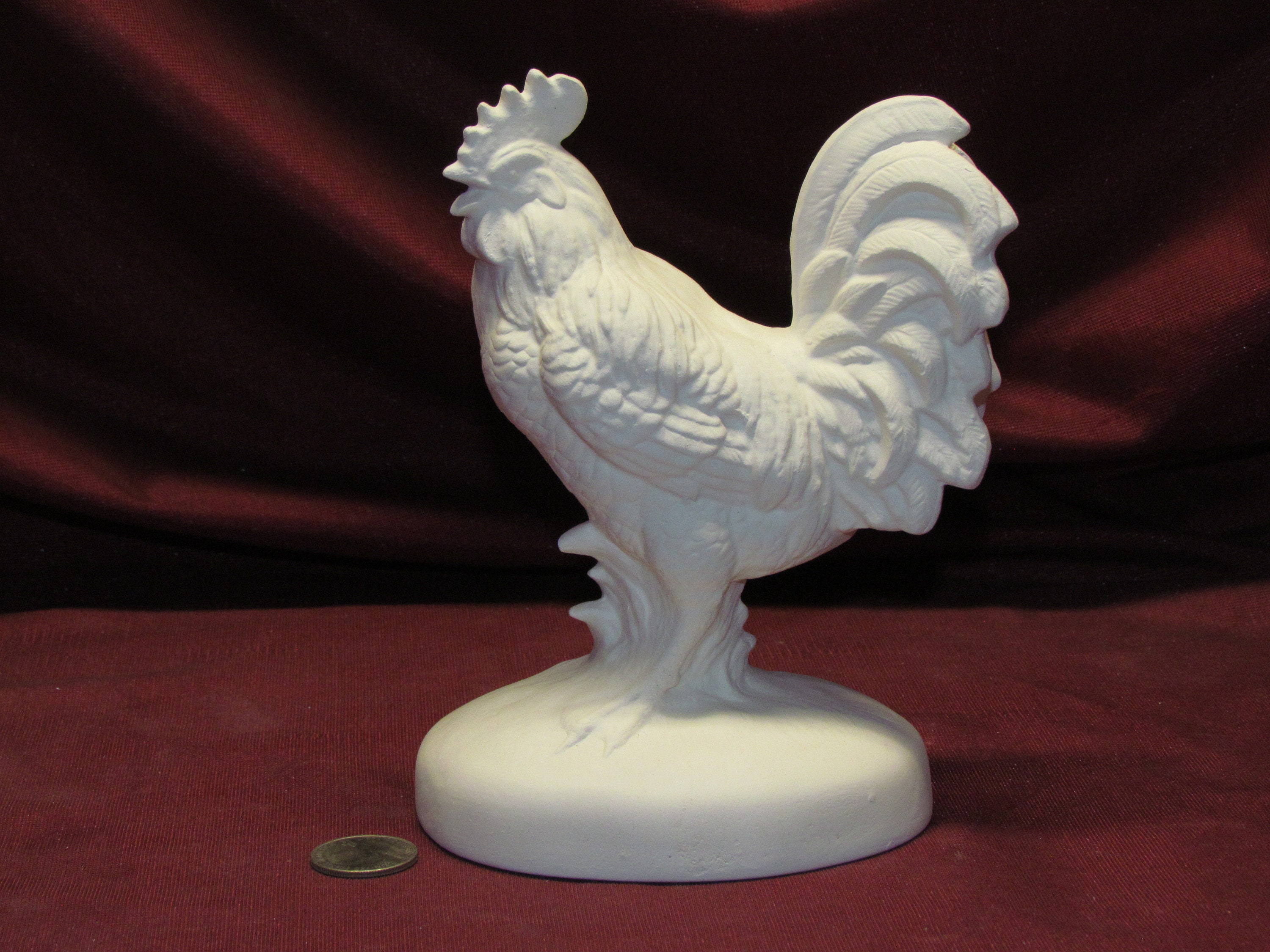 Craft Supplies & Tools Elegant Rooster Ready to Paint.Unpainted Ceramic Bisque Rooster.Ceramic U