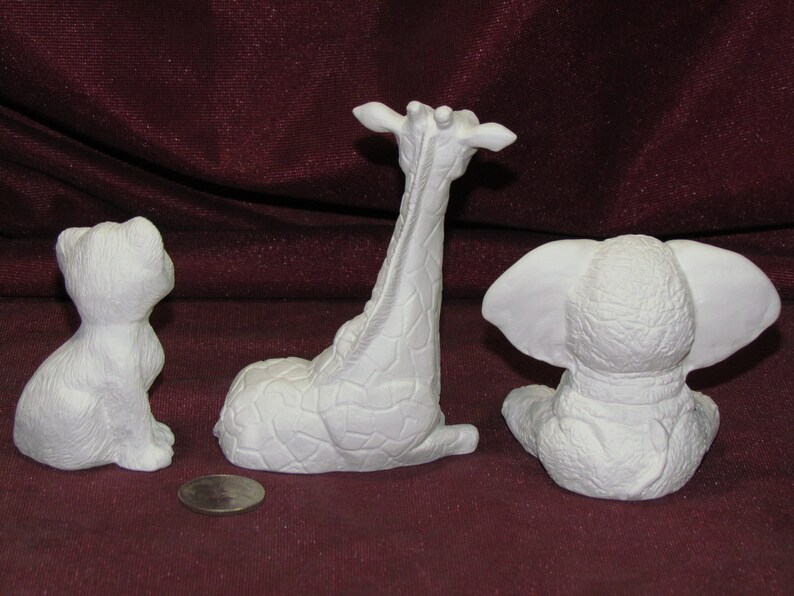 Ceramic Bisque Upaint African Animal Crackers Ready to Paint Etsy