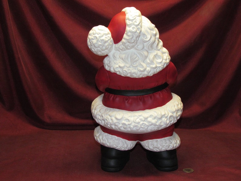 Ceramic Bisque Large Winking Vintage Santa Claus Hand Painted Etsy