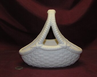 Ceramic Bisque U-Paint Wicker Egg Basket Ready to Paint Easter