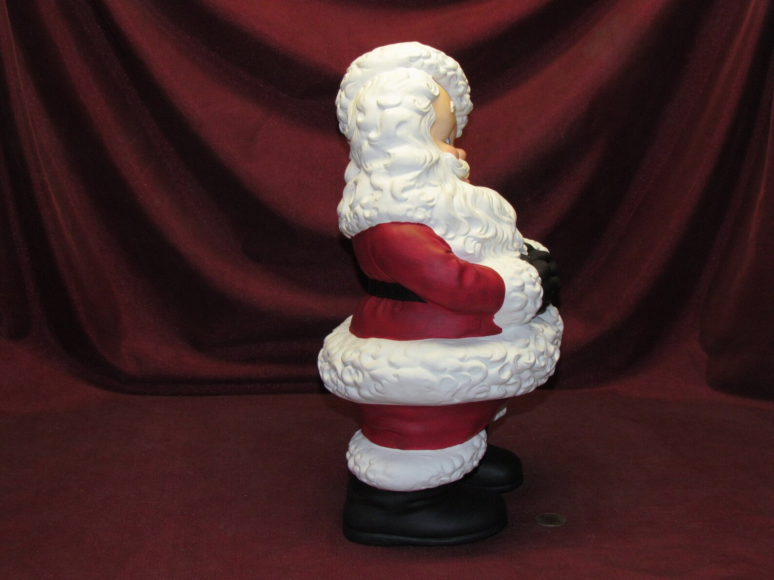 Ceramic Bisque Large Winking Vintage Santa Claus Hand Painted Etsy