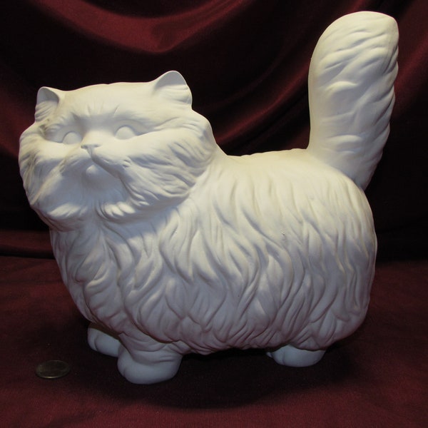 Ceramic Bisque U-Paint Standing Kitty Cat Ready to Paint Unpainted U-Paint Animal Pet Feline Alberta