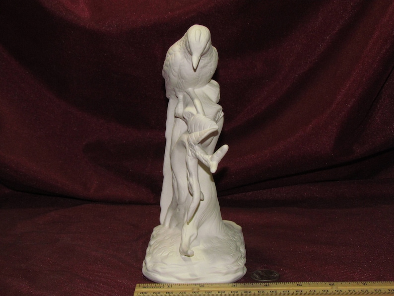 Ceramic Bisque U-Paint Scissor-Tailed Flycatcher Bird On A Log with Leaves Unpainted Ready To Paint DIY Songbird Wildlife Trenton