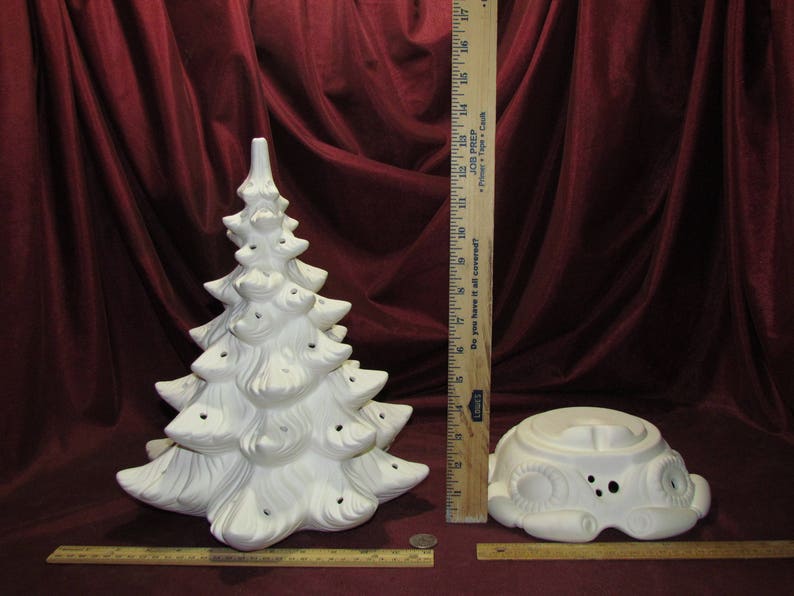 Ceramic Bisque Large Atlantic Christmas Tree ~ Ready to Paint Unpainted U-Paint DIY Christmas