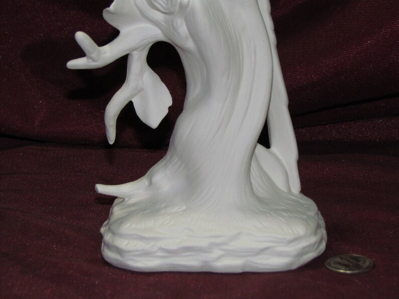 Ceramic Bisque U-Paint Scissor-Tailed Flycatcher Bird On A Log with Leaves Unpainted Ready To Paint DIY Songbird Wildlife Trenton