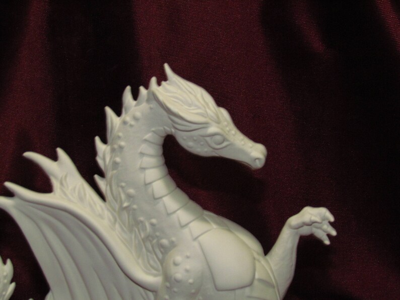 Ceramic Bisque Fire Dragon Ready to Paint UPaint Fantasy Etsy