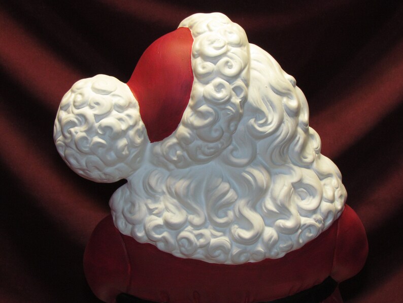 Ceramic Bisque Large Winking Vintage Santa Claus Hand Painted Etsy