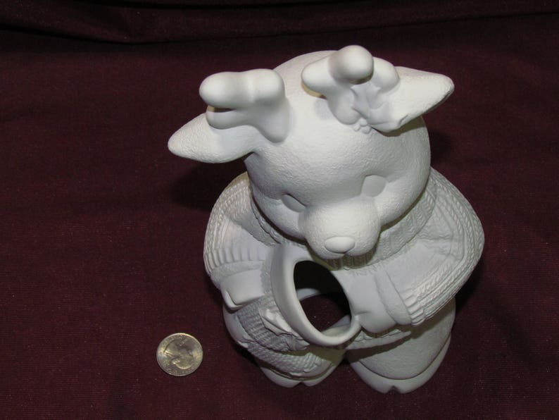 Ceramic Bisque Reindeer Deer Boy Upaint Christmas Ready to Etsy