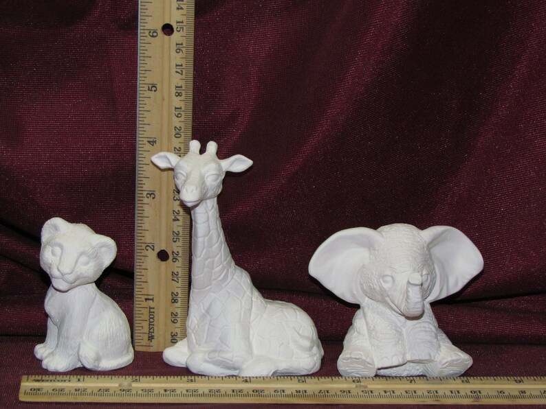 Ceramic Bisque Upaint African Animal Crackers Ready to Paint Etsy