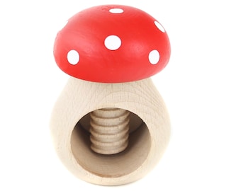 Wooden Mushroom Nut Cracker, Cute Handmade Nut Cracker, Wooden Kitchen Accessory, Unique Handmade Utensils