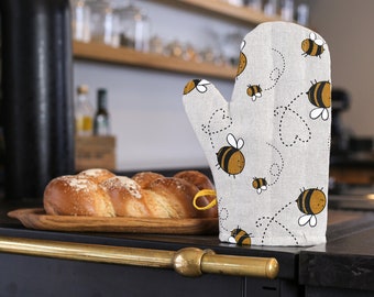 Linen Bees Oven Mitt: Sustainable Handmade Kitchen Glove
