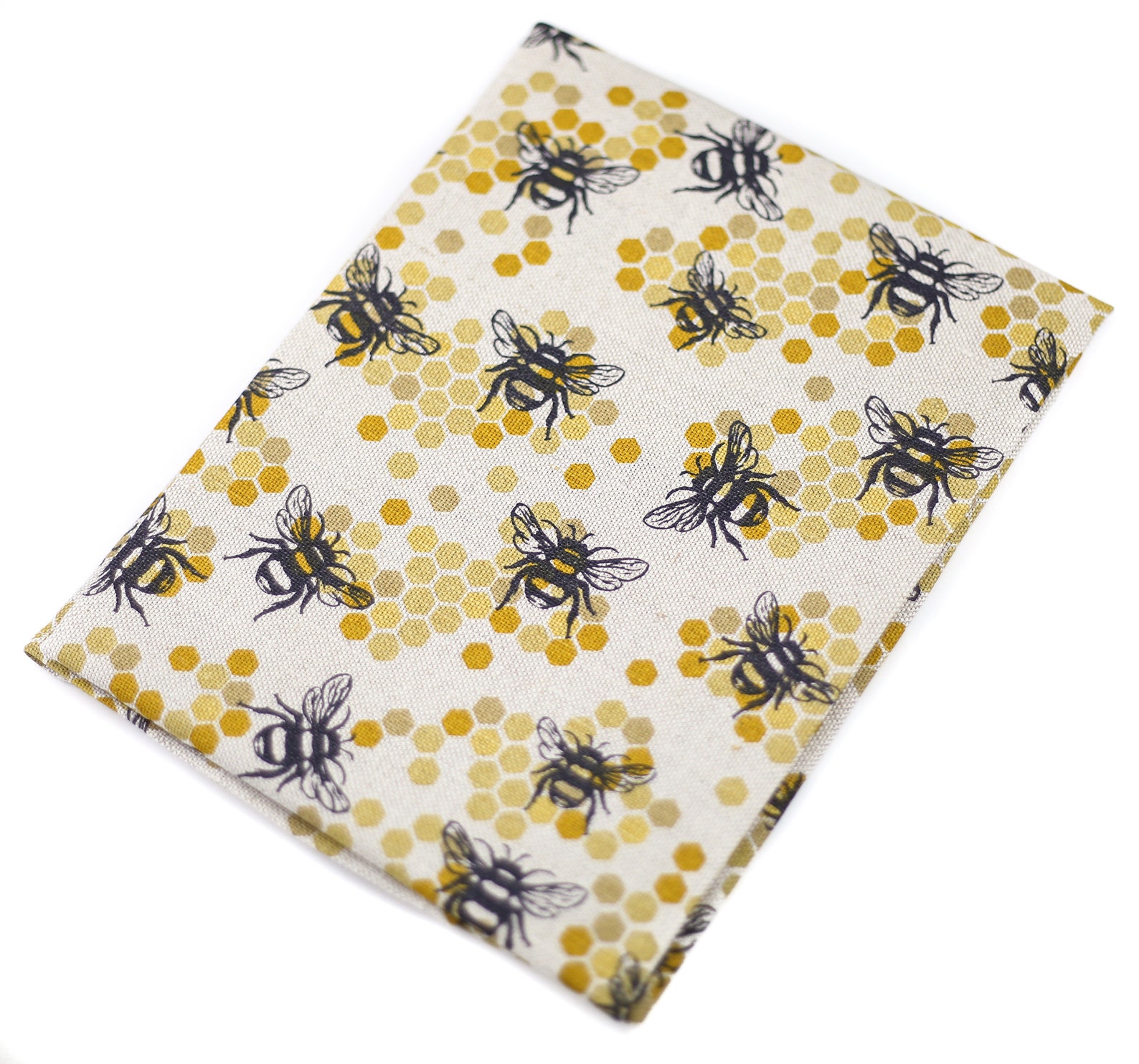 Natural Linen Kitchen Towel with Bees Tea Towel Etsy