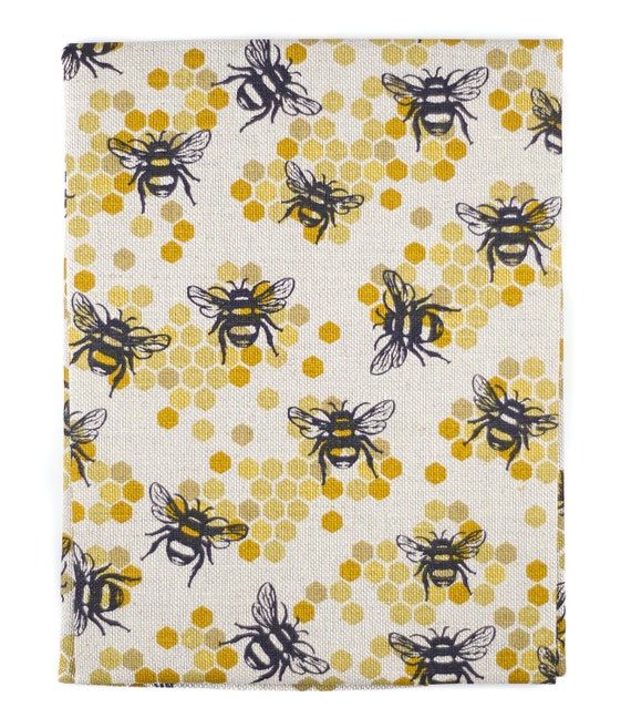 Linen Blend Kitchen Towel With Bees, Linen/Cotton Tea Towel, Natural Dish  Towel, Handmade Honeycomb Towel, Linen Hand/Guest Towel