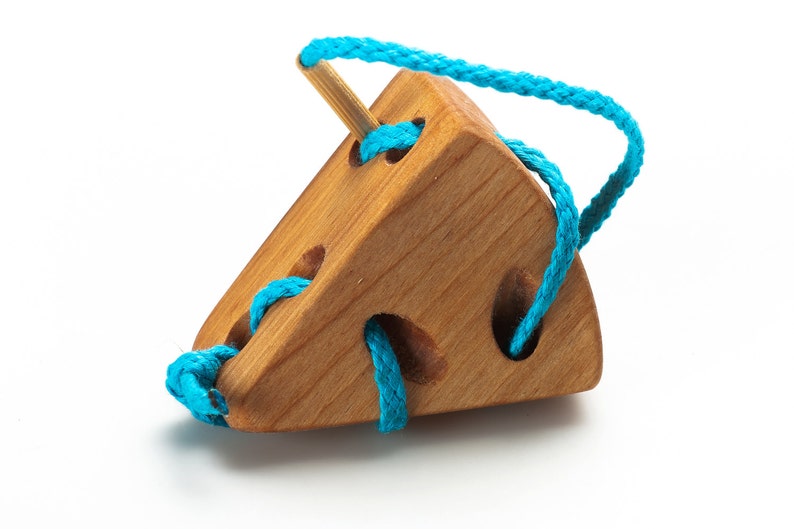 Wooden Lacing Cheese Wooden Puzzle Toy Wooden Lacing Toy Etsy