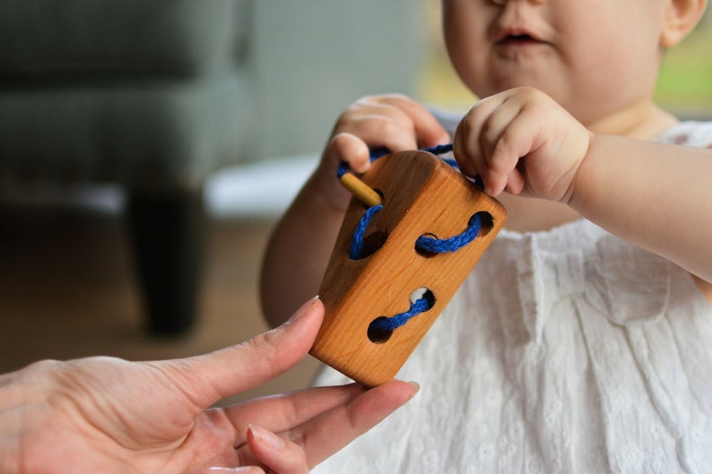 Wooden Lacing Cheese Wooden Puzzle Toy Wooden Lacing Toy Etsy