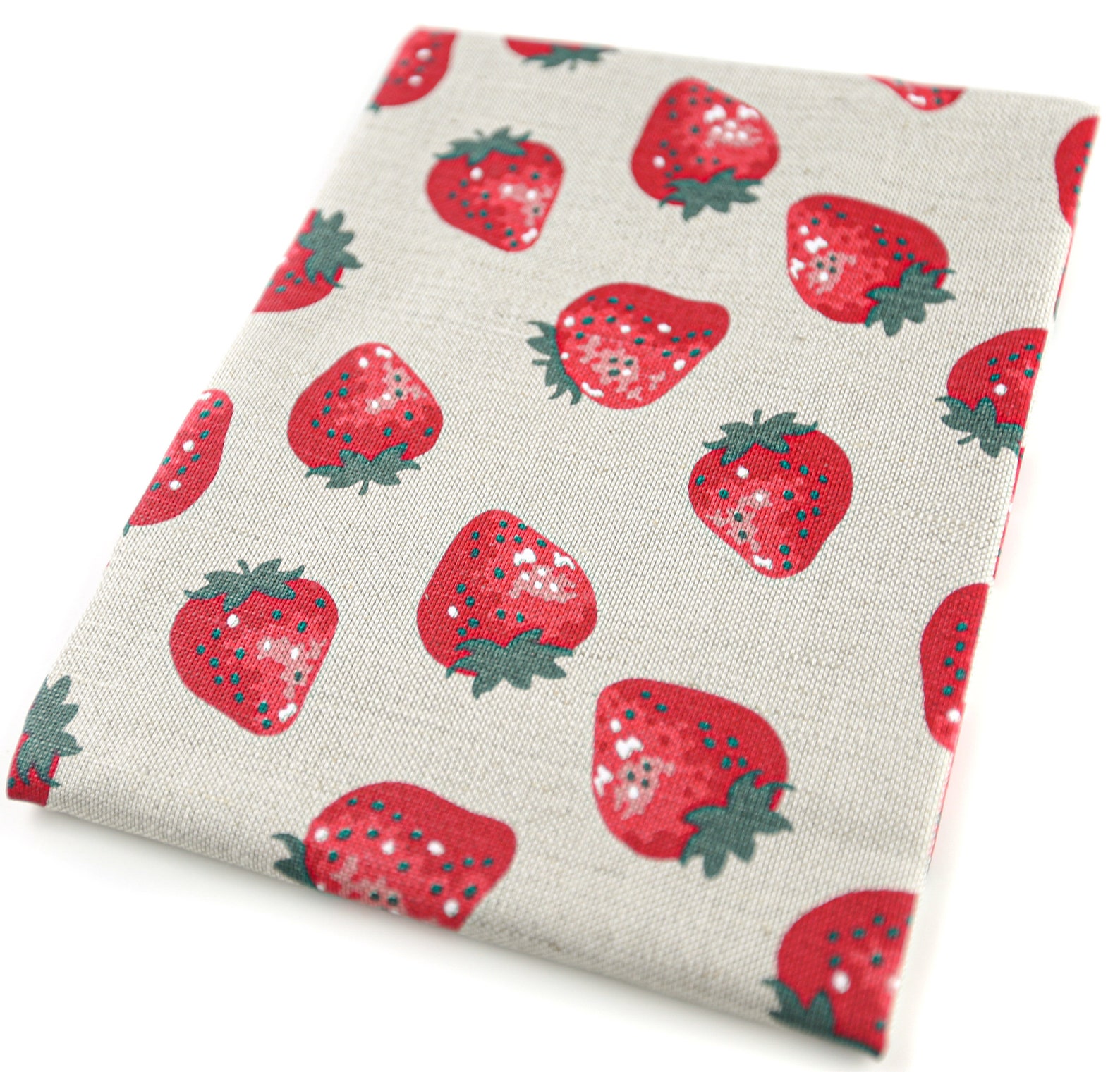 Linen Strawberry tea towel Cute Linen and cotton hand towel Etsy