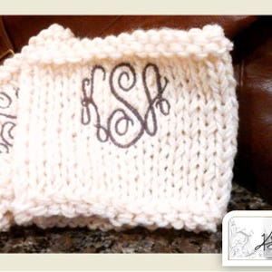 Monogram Boot Cuffs Etsy