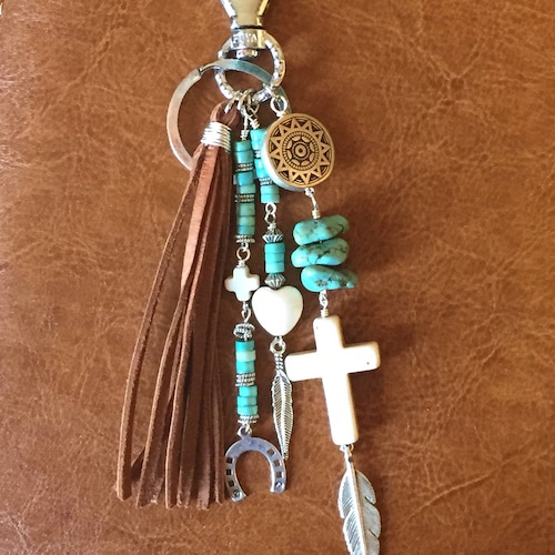TEAL / TURQUOISE PURSE NEW GENUINE LEATHER TASSLE TASSEL KEYCHAIN 4" TEAL / TURQUOISE PURSE NEW GENUINE LEATHER TASSLE TASSEL KEYCHAIN 4"