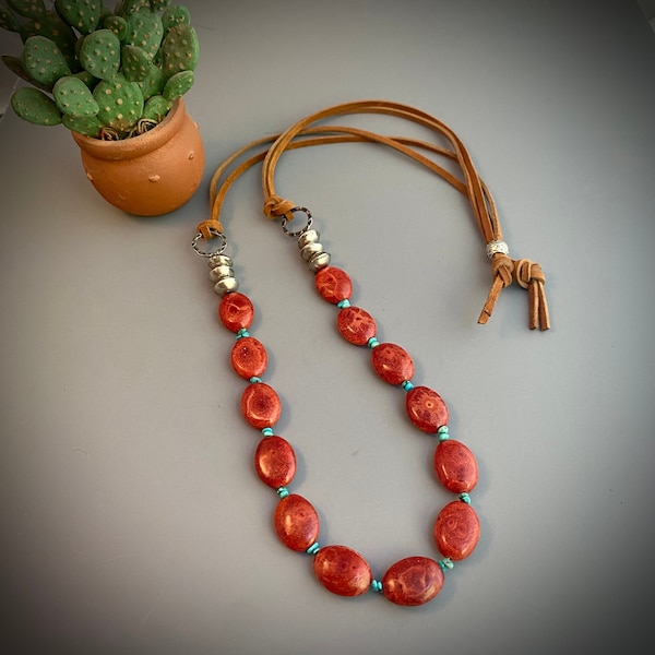Red Coral Turquoise - Etsy