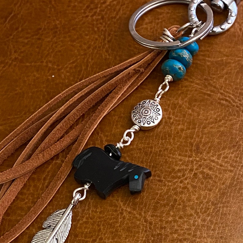 Horse Keychain Horse Leather Purse Tassel Backpack Charm Etsy