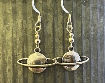 【STONEHENgE】Silver Material Planet Earrings SC25A27E Sterling Silver Planet Earrings - Etsy