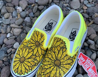 custom painted white vans