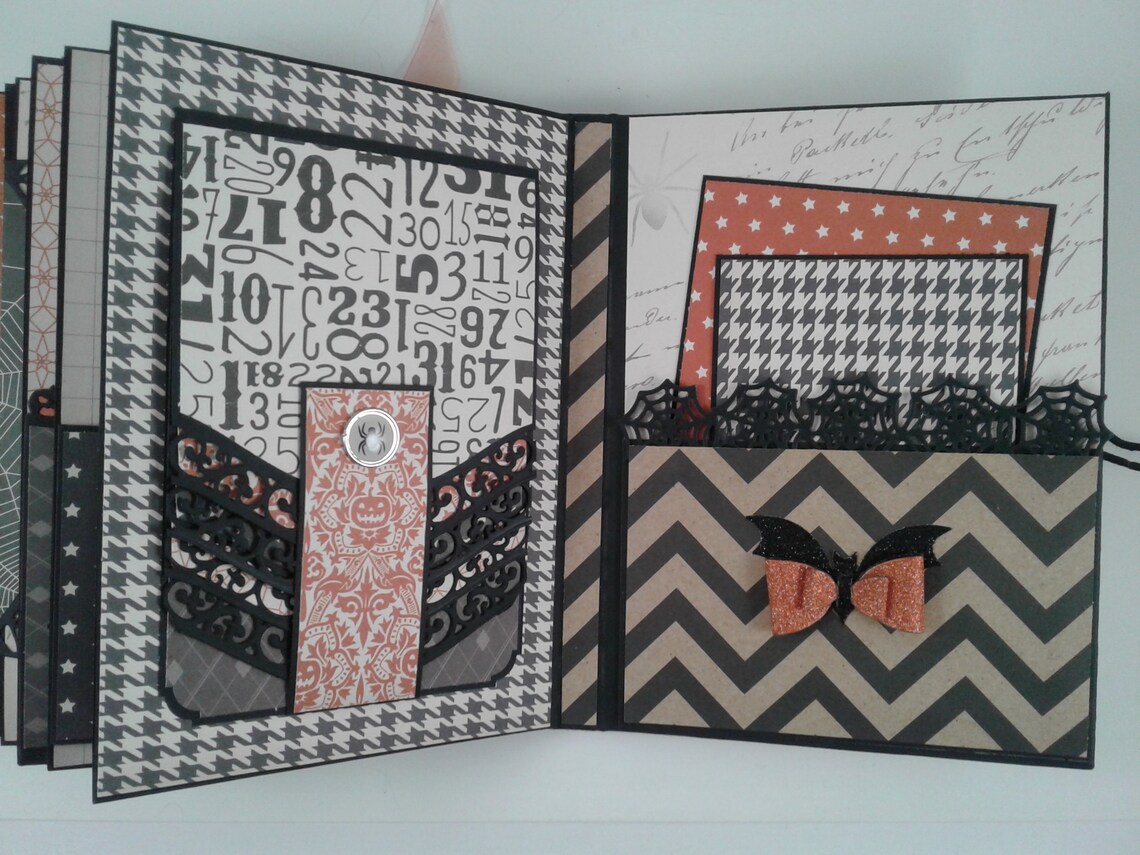 Halloween Photo Album Halloween Mini Album Scrapbook Album - Etsy