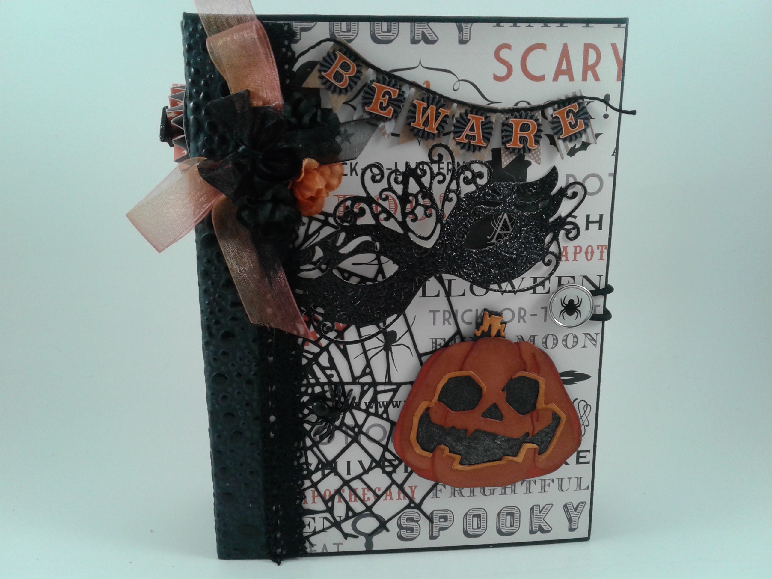 Halloween Photo Album Halloween Mini Album Scrapbook Album Etsy