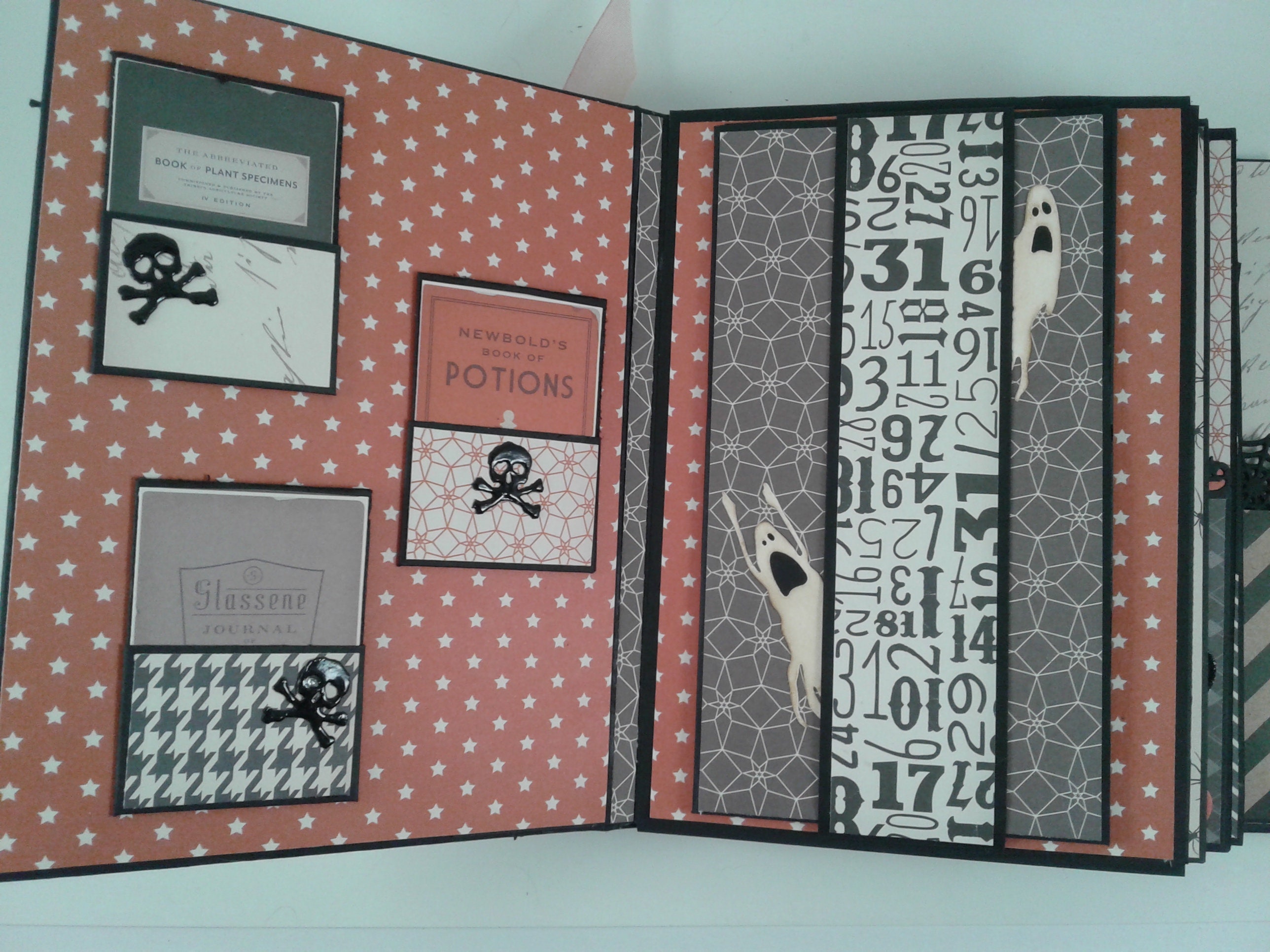 Halloween Photo Album Halloween Mini Album Scrapbook Album - Etsy