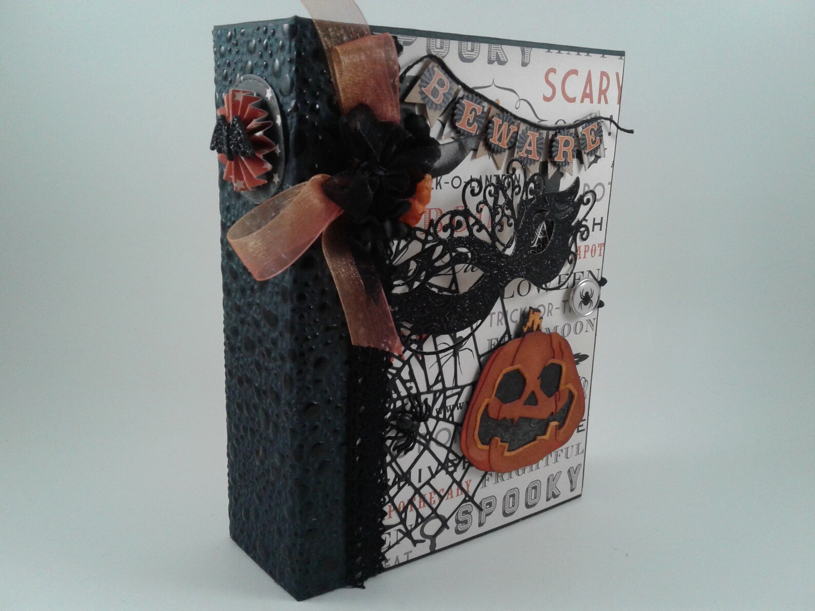 Halloween Photo Album Halloween Mini Album Scrapbook Album Etsy