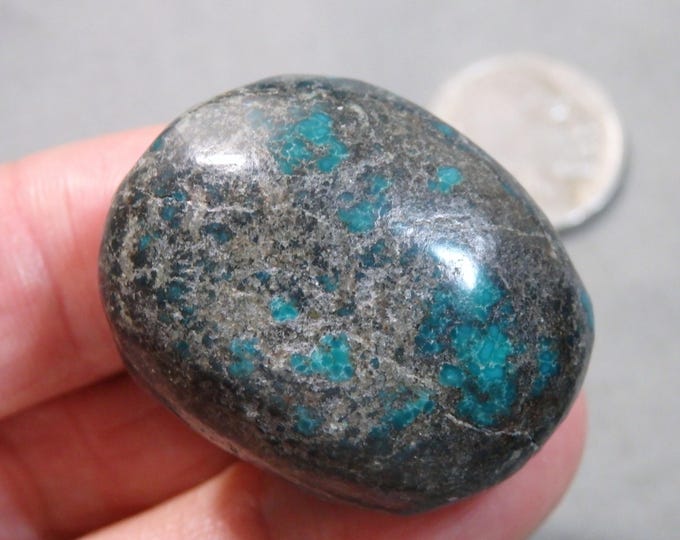 HUBEI Boulder TURQUOISE 35x28x20mm Puffed Oval Drilled Focal Bead 28g 141cts