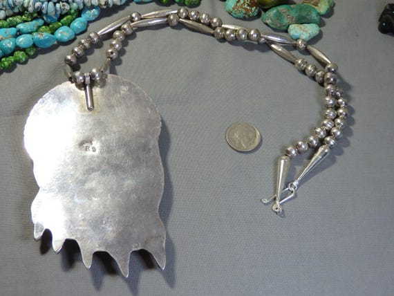 Rare Crow Spings Turquoise Vintage Navajo Native American Jewelry Silver Necklace Rare Crow Spings Turquoise Vintage Navajo Native American Jewelry Silver Necklace