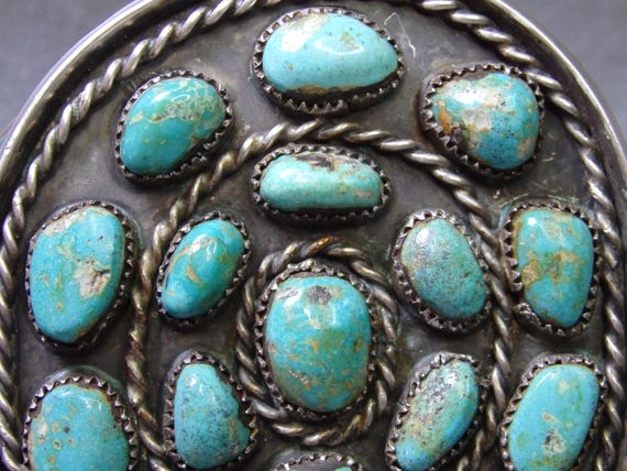 137g HOPI Natural BLUE GEM Turquoise Sterling Sil… - image 5