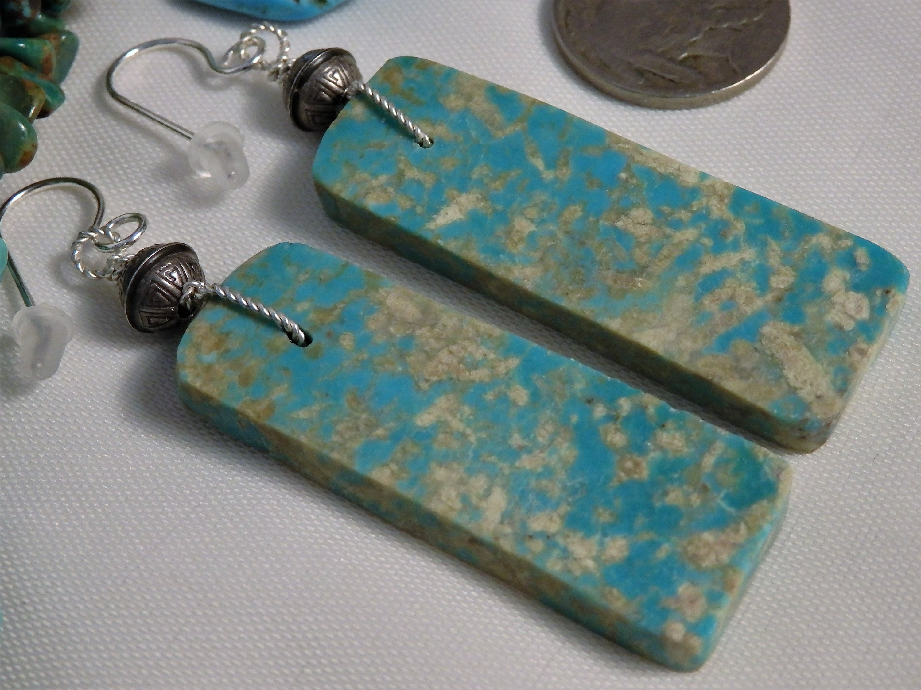 Big 2 7 8 Gradeaaa Nevada Fox Mine Turquoise Stamped Etsy