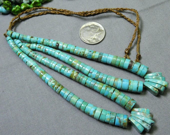 Nevada ROYSTON TURQUOISE Cotton Tie On 5"Long Corn JACLA Pendant