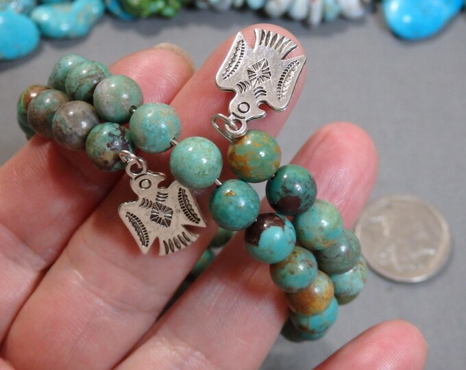 CAMPITOS TURQUOISE 13" Adjustable Memory Wire THUNDERBIRD Bracelet