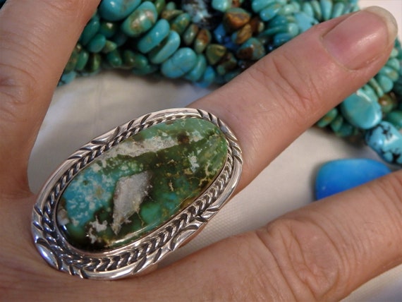 Big 1 75 Superior Nevada Fox Mine Turquoise Gem Sterling Etsy