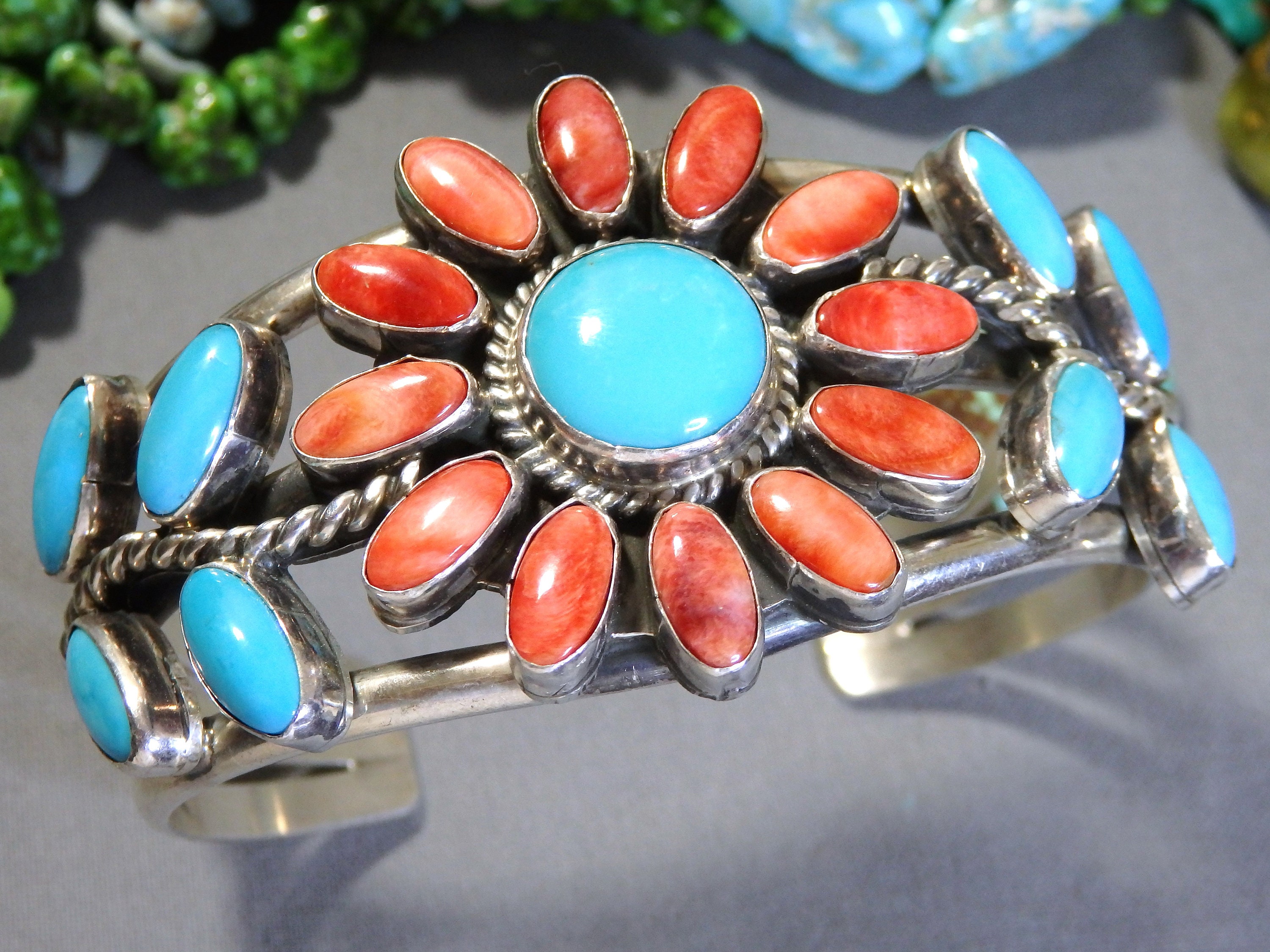 Rare Vintage Native American Navajo Betsoi Family Sterling Silver Turquoise Necklace Rare Vintage Native American Navajo Betsoi Family Sterling Silver Turquoise Necklace