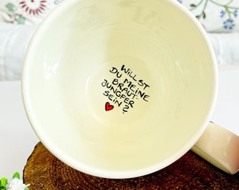 Willst du meine Trauzeugin sein? Willst du meine Brautjungfer sein ? Hochzeit, Tasse Trauzeugin, Tasse Brautjungfer, Geschenk Brautjungfer