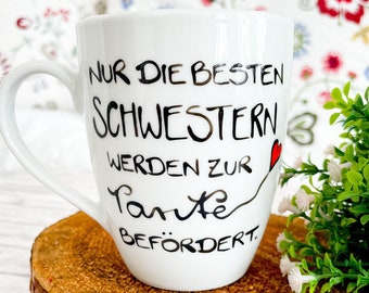 Tasse für die Schwester , die Tante wird, hochdietassen, Hoch die Tassen, Tasse Schwester