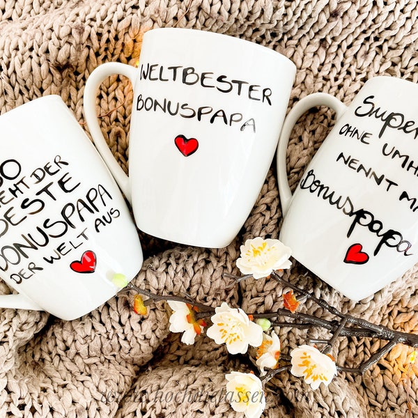 Bonuspapa Tasse Geschenk, Geschenk Bonuspapa, Stiefpapa, Stiefvater, Tasse Papa, Geschenk Papa Vater